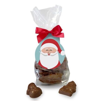 Sac cadeau en forme de chocolat « Jolly Father Christmas »