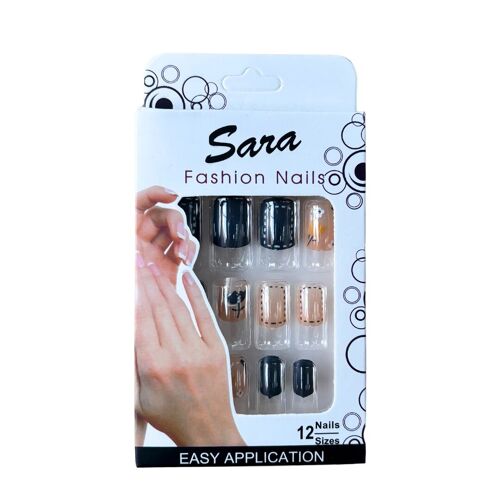 Faux ongles press on nails Sara Fashion Nails 12 ongles - Dot