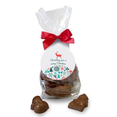 Bolsa de regalo con formas de chocolate 'Wishing You A Merry'