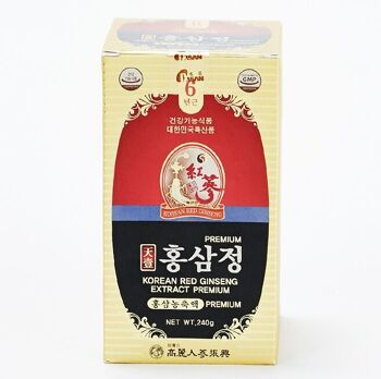Extrait de ginseng rouge coréen Premium 6 ans – Ginseng saponine ginsénoside naturel super aliment pur extrait 100 % (240 g) 2