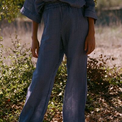 Mimosa Gingham Trousers Blue