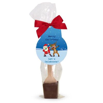 'Let's Celebrate'  Hot Milk Chocolate Stirrers