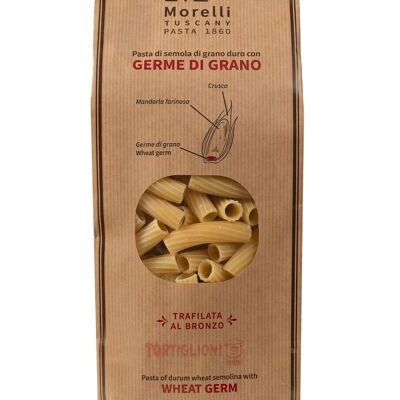 Tortiglioni pasta with Tuscan artisanal wheat germ g.500