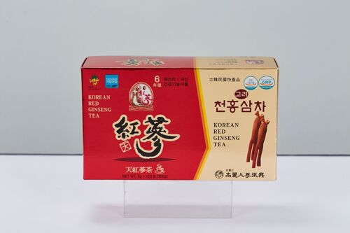 6YEARS KOREAN RED GINSENG TEA GINSENG SAPONIN GINSENOSIDE NATURAL SUPER FOOD (3g x 100 Sachets)