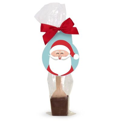 Fröhlicher Weihnachtsmann - Rührstäbchen für heiße Milchschokolade