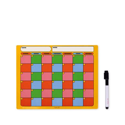 Calendario magnético, bloques de color