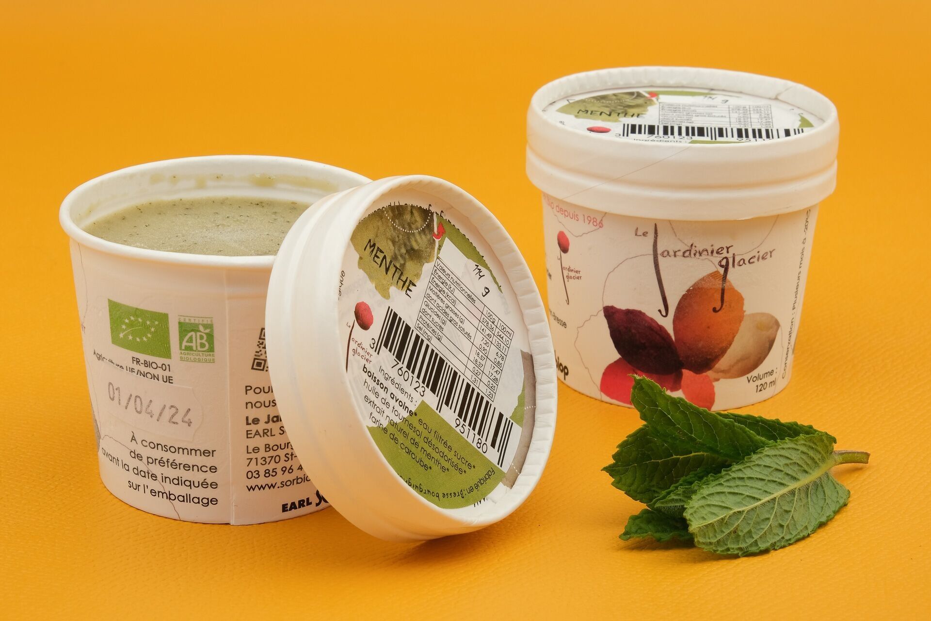 Gemüseeis auf Hafersirupbasis - MINT