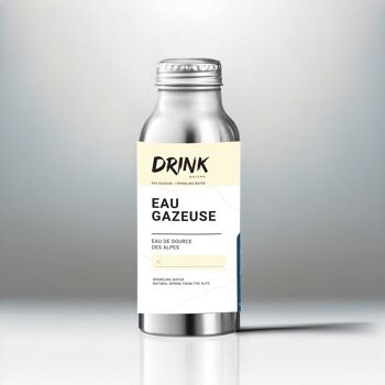 Eau de Source Naturelle des Alpes Gazeuse - 330ml - Bouteille Aluminium 2