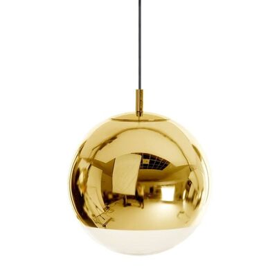 s.LUCE Lampada da galleria con sfera a specchio da fata 5m sospensione - Ø 20cm, oro