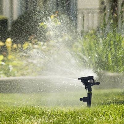 ROTAJET: Garden sprinkler on stake with adjustable jet spray and rotation from 30 to 360 degrees, garden irrigation, accessory for garden hoses