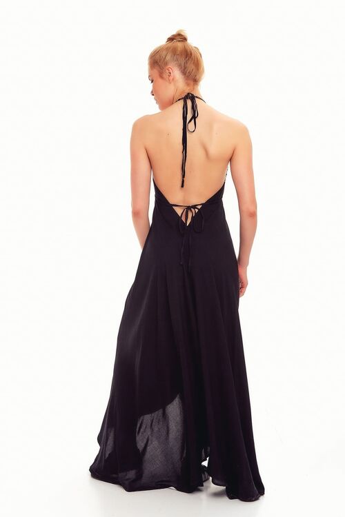 Black Maxi Flowy Boho Dress