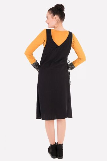 Robe midi authentique noire sans manches 4