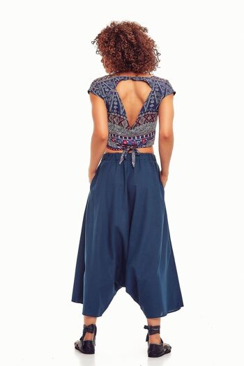 Pantalon jupe jupe-culotte bleu 4