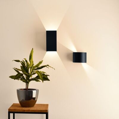 Spot encastrable s.LUCE Beam avec lentille en verre Ø 11cm aluminium brossé - noir