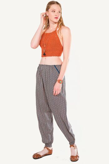 Pantalon ample authentique marron 2