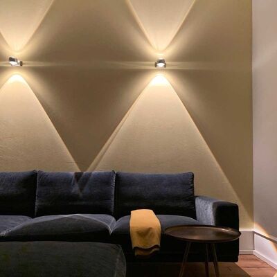 s.LUCE Beam Wall Light Up & Down con lentes de vidrio - Blanco (SKA-72605)