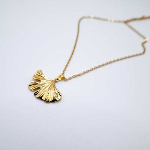 Ginkgo - collana 18k gold plated