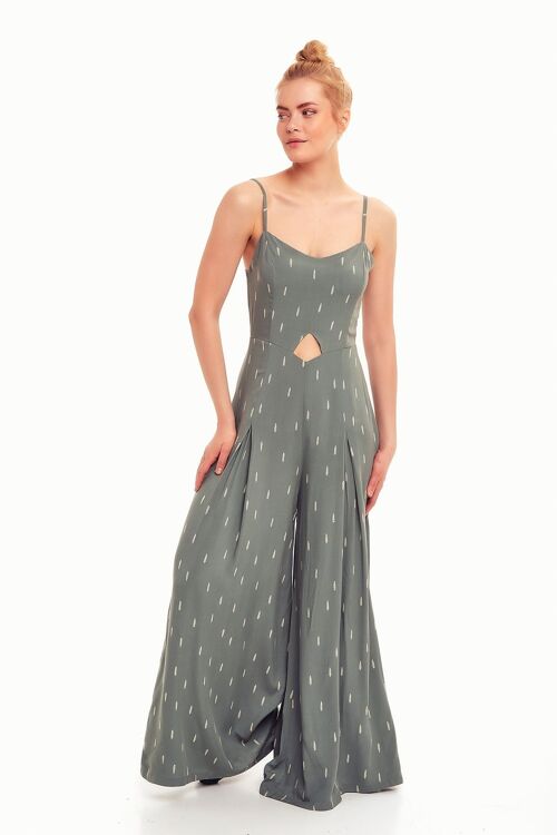 Green Aesthetic Boho Jumpsuit