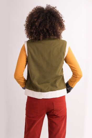 Gilet Brodé Vert 4