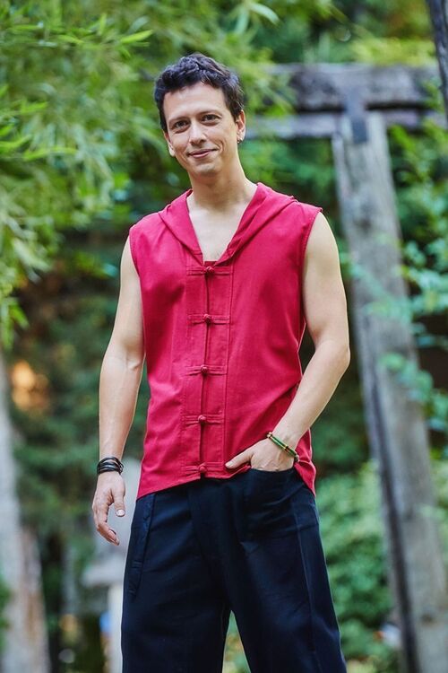 Sleeveless Men's Shirt Red