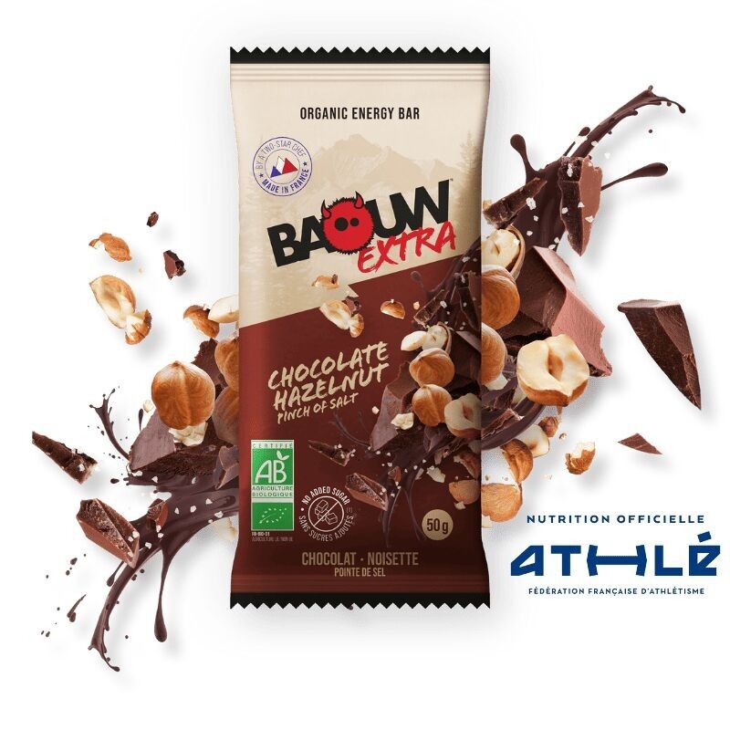 Baouw Extra Barretta energetica CIOCCOLATO - NOCCIOLA