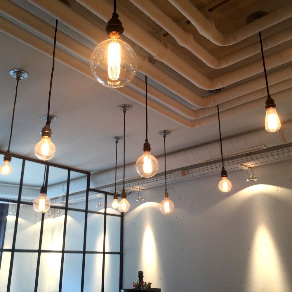 s.LUCE Socket Textilkabel mit Retro-Fassung aus Messing - Messing