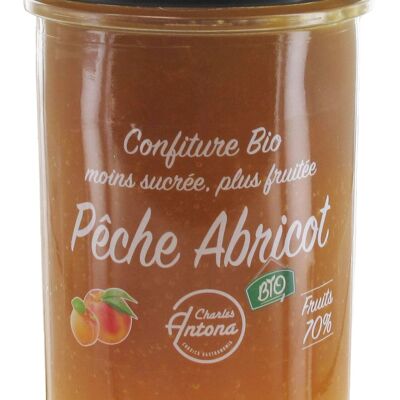BIO Weniger süße, fruchtigere Pfirsich-Aprikosen-Marmelade 220g