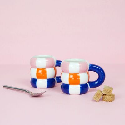 Ensemble de tasses à café - Ensemble de tasses à café - Ensemble de tasses à café - Kaffetassen-set, Flotteurs x 2, bleu