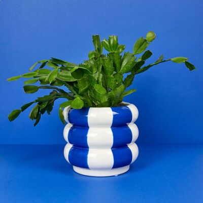 Pot de fleurs - Plant pot - Flowerpot - Blumentopf - Flotteurs, bleu,14.5 cm