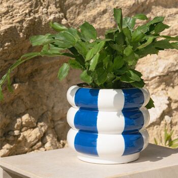 Pot de fleurs - Plant pot - Flowerpot - Blumentopf - Flotteurs, bleu,14.5 cm 4