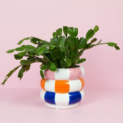 Pot de fleurs - Cache-pot - Pot de fleurs - Blumentopf - Flotteurs, multicolore, 14,5 cm