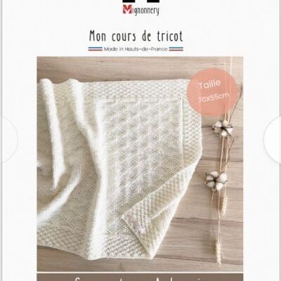 Easy knitting pattern Harlequin baby blanket