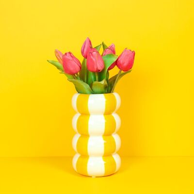 Vase - Vase - Blumenvase, Flotteurs, jaune, 20 cm