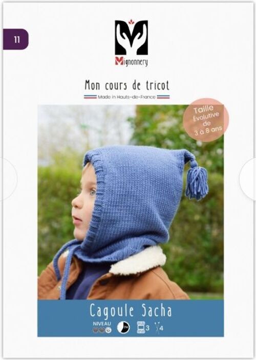 Patron tricot facile Cagoule enfant Sacha