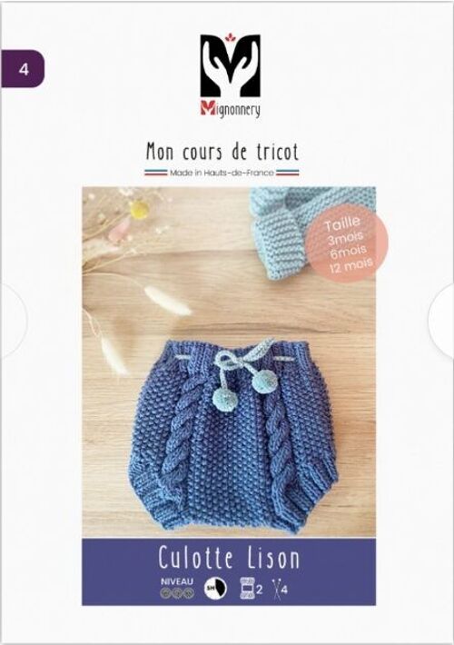 Patron tricot facile Culotte bébé laine Lison
