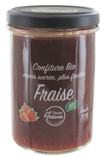 Confiture BIO Moins sucrée Plus fruitée Fraise 220g