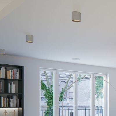 s.LUCE Madras surface-mounted ceiling light - shape: angular, brushed aluminum