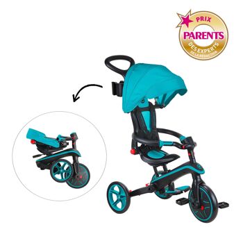 Tricycle EXPLORER 4-en-1 Évolutif & Pliable - Bleu Turquoise 1