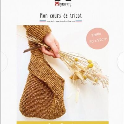 Easy knitting pattern Kyoto bag