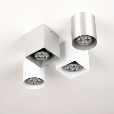 s.LUCE Madras surface-mounted ceiling light - black, shape: angular