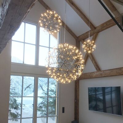 Lámpara colgante LED s.LUCE pro Atom 70 regulable bola de metal - color dorado