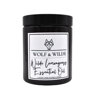 Bougie parfumée d’aromathérapie de luxe à l’huile essentielle de citronnelle Wilde 2