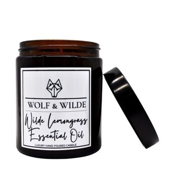 Bougie parfumée d’aromathérapie de luxe à l’huile essentielle de citronnelle Wilde 4