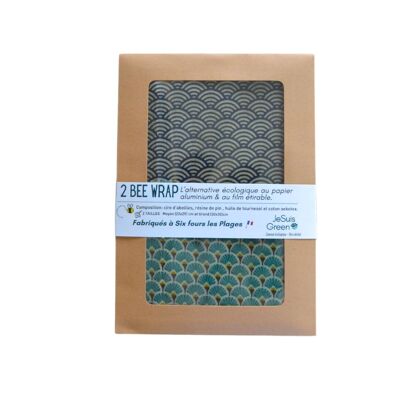 Bee Wrap 2 misure - imballaggio riutilizzabile / zero rifiuti / cera d'api / ecologico / produttore