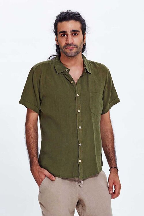 Khaki Linen Shirt