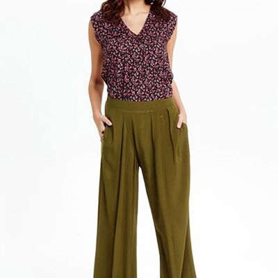 Khaki Relax Fit Trousers