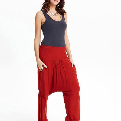 Maroon Boho Harem Pants