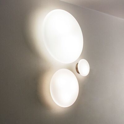s.LUCE Pane 45 puristic glass ceiling & wall light white