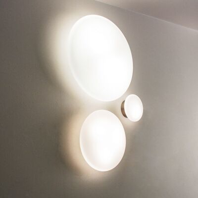 s.LUCE Pane 30 puristic glass ceiling & wall light white