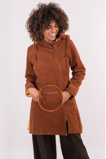 Manteau orange avec poches 1